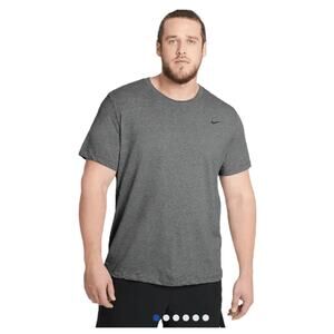 Nike Dri-FIT T-Shirt Men’s Large Gray NWT Black Swoosh Athletic Tee Athleisure